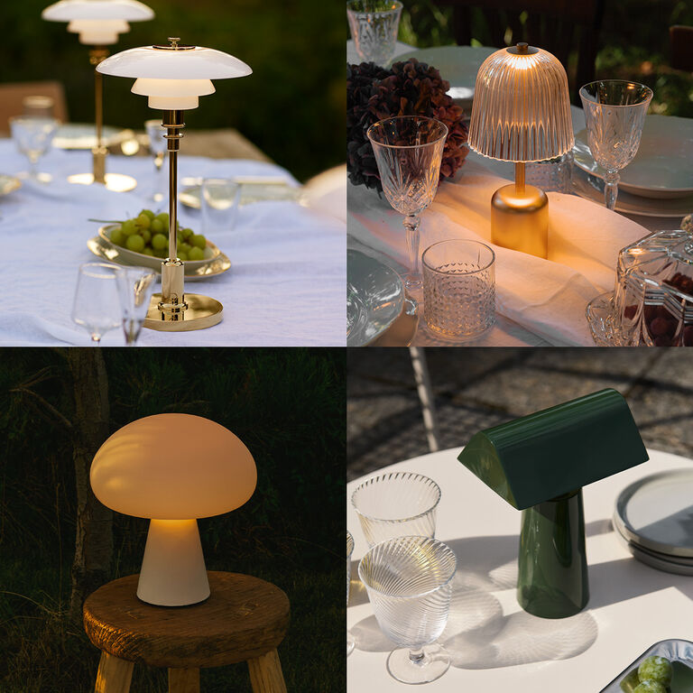 Shop genopladelige lamper i Illums Bolighus