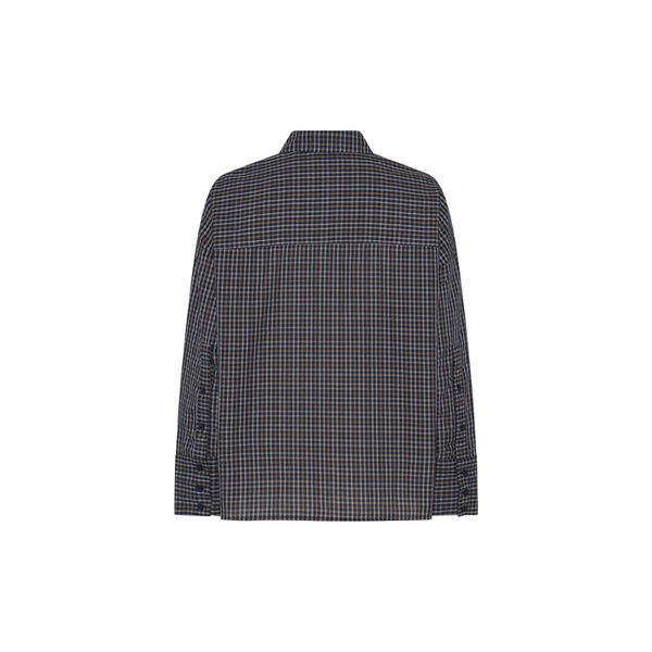 Louise Shirt, navy checks, LA RŌUGE