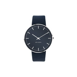 City Hall armbåndsur, oxford blue/steel/oxford blue City Hall armbåndsur, oxford blue/steel/oxford blue, Arne Jacobsen Watches