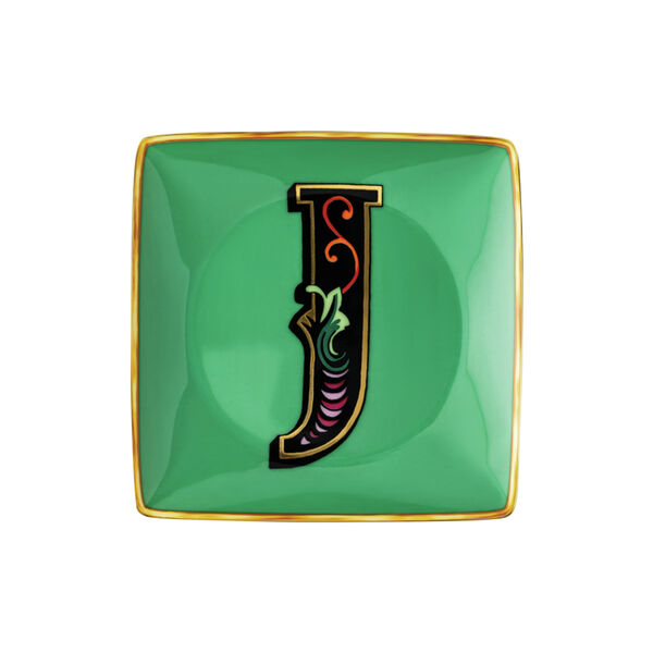 Versace Alphabet Dish J, Rosenthal x Versace