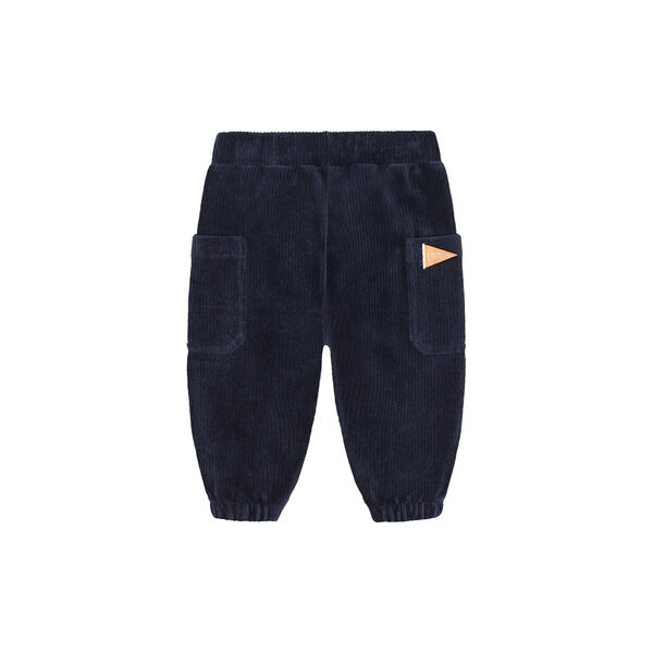 Hcgus Ribbed Velour Jogging Trousers, more navy, Hust & Claire