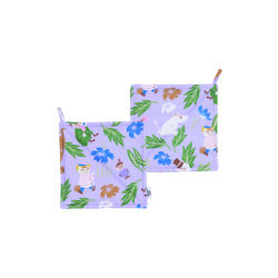 Mumi Grydelapper 2 stk., lilla, Moomin Arabia