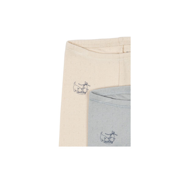 Perla 2 Pack Pants, buttercream/pearl blue, Konges Sl&oslash;jd
