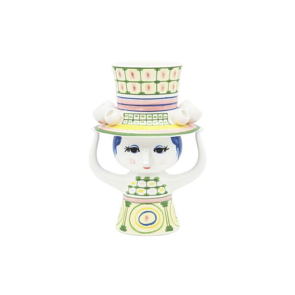 Lady with Hat vase, grøn, Bjørn Wiinblad
