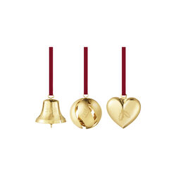 2026 Juleornaments&aelig;t 3 stk., guld, Georg Jensen