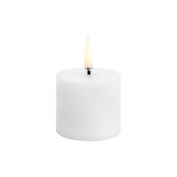 LED Mini Pillar Candle 4.5 cm, nordic white, Uyuni Lighting