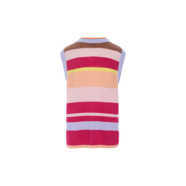 Tallulah Knit Vest, peach stripes, HUNK&Oslash;N