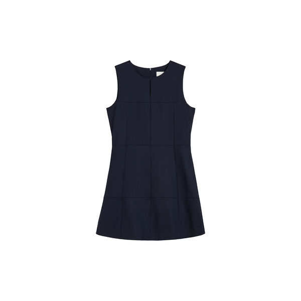 Martha Mini Dress Fine Wool, black navy, Aiayu