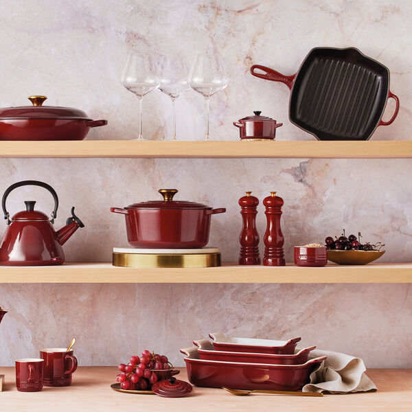 Heritage rektangul&aelig;rt fad 32 cm, garnet, Le Creuset