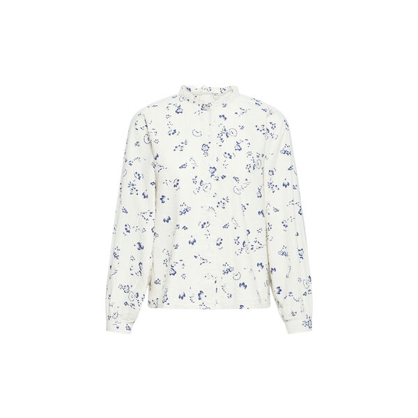 IH Qwina Shirt, blueprint outline flower, ICHI