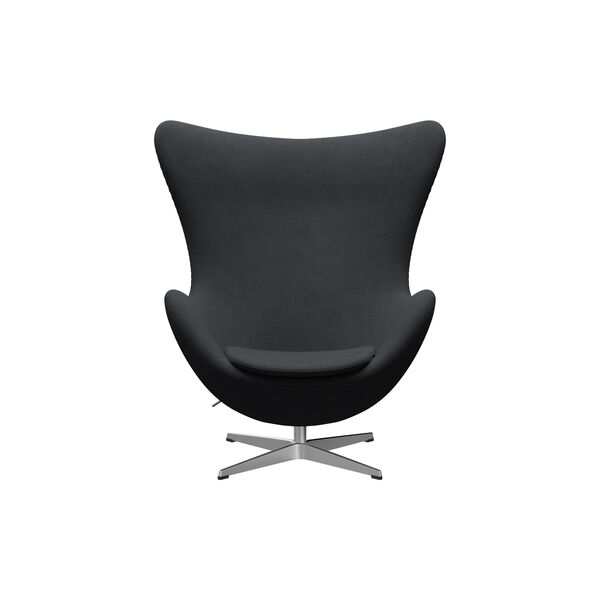 &AElig;gget&trade; 3316 loungestol, Christianshavn 1173 grey/satin brushed aluminium, Fritz Hansen