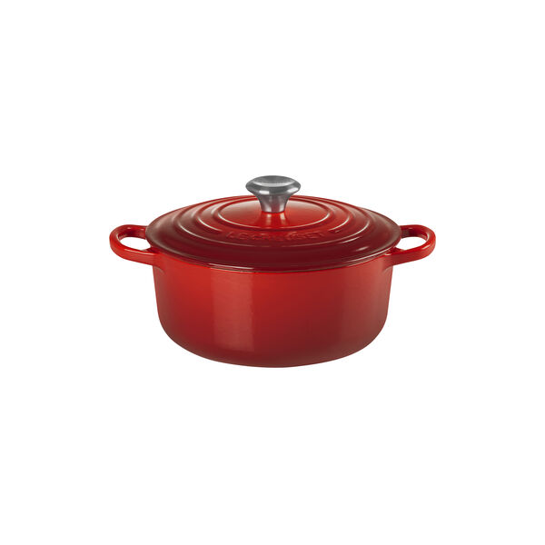 Signature rund st&oslash;bejernsgryde &Oslash; 20 cm, cerise, Le Creuset