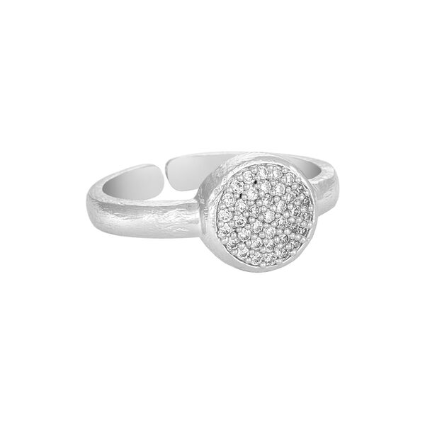 Mia ring m. zirkoner, s&oslash;lvbelagt, Pure by Nat