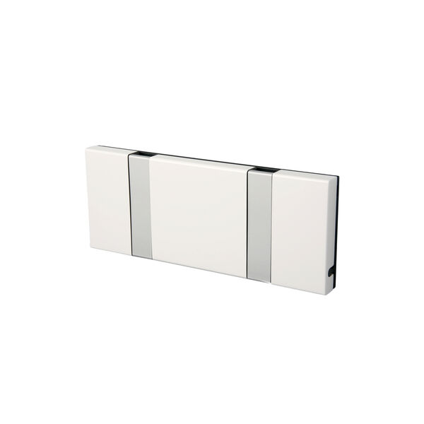 KNAX vandret 2 knagerække, hvid/grå, LoCa