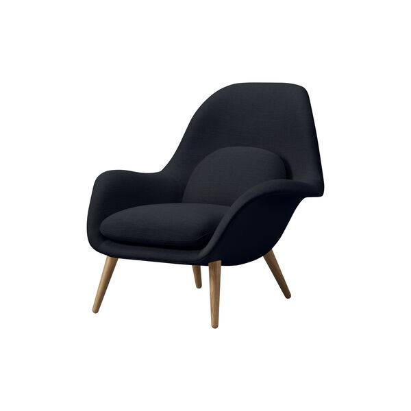 FF1770 Swoon Lounge Chair, Sunniva 192/lakeret eg, Fredericia Furniture