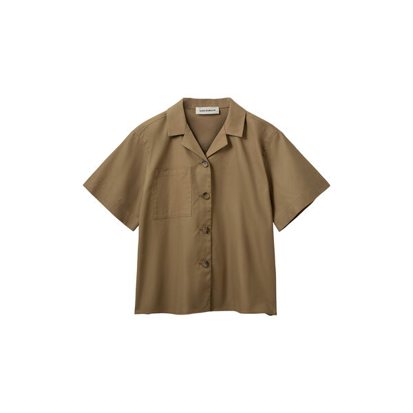 MAVIRASW BOXY SHORT SLEEVE SHIRT, light brown, Sofie Schnoor