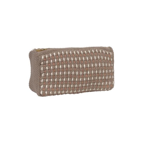 Strikket Clutch Multi, brown-beige_sugar, By LOHN