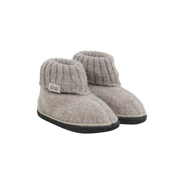 Slippers Wool, camel melange, HUTTEliHUT