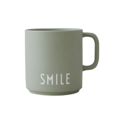 SMILE favoritkop med hank, green, Design Letters