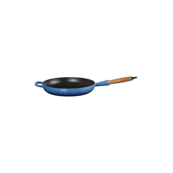 Signature st&oslash;bejern stegepande med tr&aelig;h&aring;ndtag &Oslash; 28 cm, azure, Le Creuset