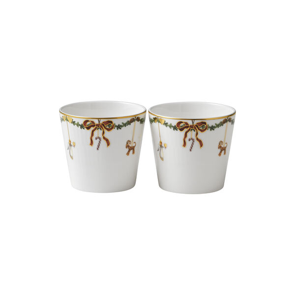 Stjerne Riflet Jul serveringskop 30 cl, 2 stk Stjerne Riflet Jul serveringskop 30 cl, 2 stk, Royal Copenhagen
