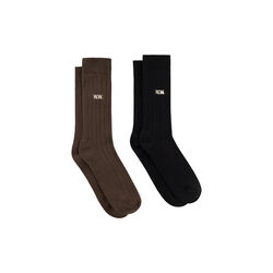WWDakota 2 pack sock, desert palm/black, Wood Wood
