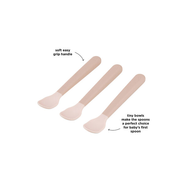 Foodie Easy-grip babyske 3-pak, powder, Done by Deer