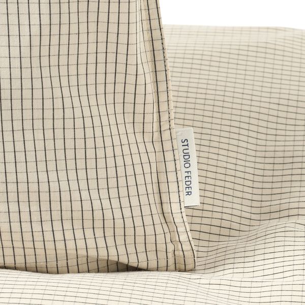 SENGET&Oslash;J, creme black plaid, Studio Feder