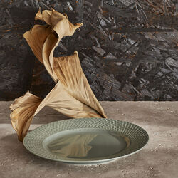 Rhombe Earth Frokosttallerken Ø 21 cm, moss, Lyngby Porcelæn