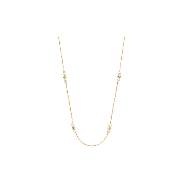 OPHELIA HALSKÆDE, guld/diamanter/ferskvandsperler, Spirit Icons