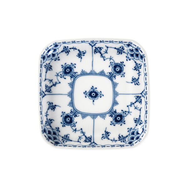 Musselmalet Halvblonde firkantet tallerken 10,5 cm, Royal Copenhagen