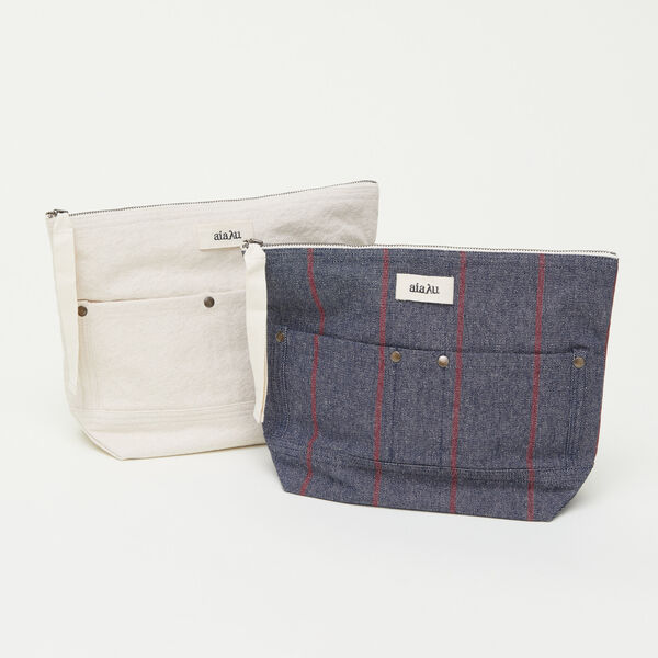 Pouch Pocket Canvas, pure ecru, Aiayu