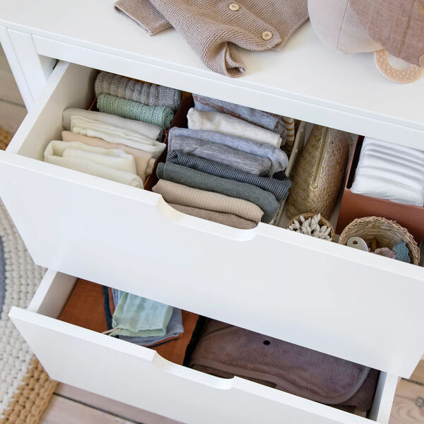 Sebra puslebordet med skuffer, classic white, Sebra