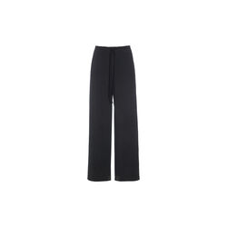 Loose Fit Flared Fleece Trousers | Soft Black |Bukser, Henriette Steffensen Copenhagen
