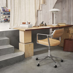 VIPP453+ | Swivel Chair | Castors | camel/polished aluminium | Stol, Vipp