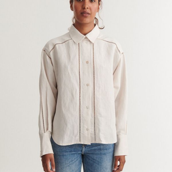 Arina LS Shirt, moonbeam, Basic Apparel