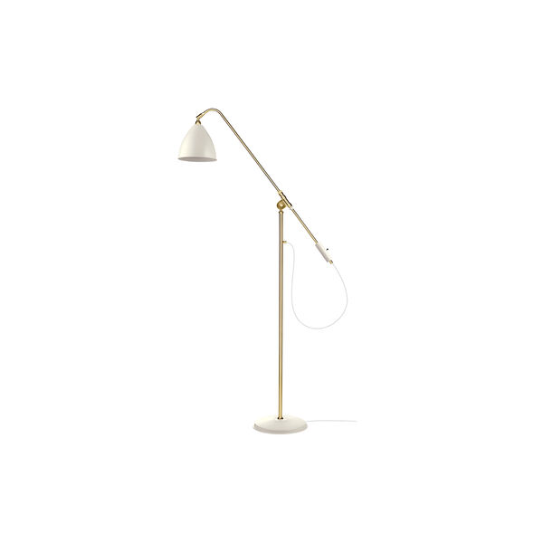Bestlite BL4 Floor Lamp, soft white semi matt/brass Bestlite BL4 Floor Lamp, soft white semi matt/brass, GUBI
