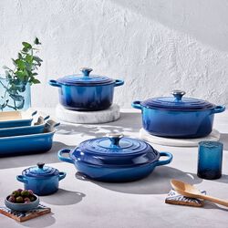 Signature rund st&oslash;bejernsgryde &Oslash; 20 cm, azure blue, Le Creuset