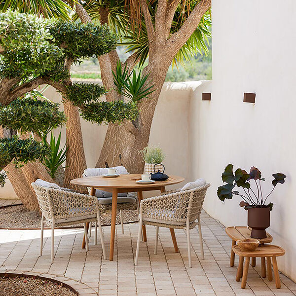 Ocean stol hyndes&aelig;t, light brown, Cane-line