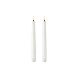 LED Classic Taper Candle 20 cm 2 pcs, nordic white, Uyuni Lighting