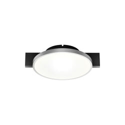 INLAY ROUND C1 loft-/v&aelig;glampe, matt black/satin silver, LIGHT-POINT