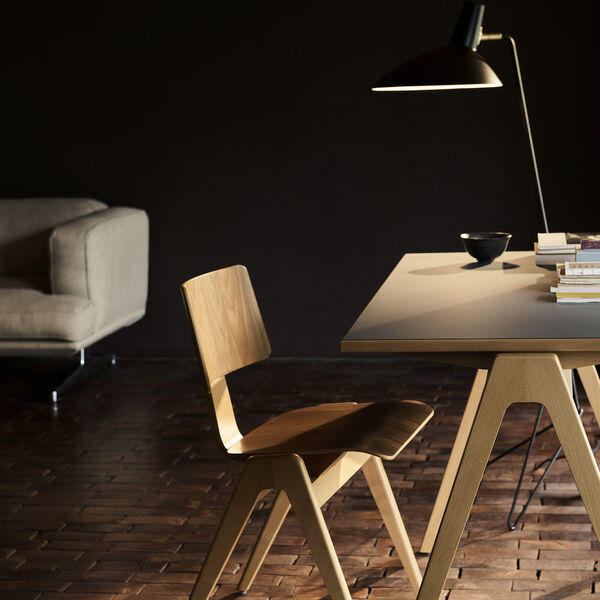 Daystak RD2 Table, honey stained beech/verde comodoro 0750, &Tradition