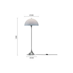 Panthella | Original | Opal Blue Grey | Gulvlampe, Louis Poulsen