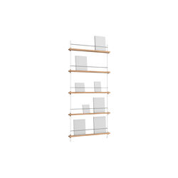 Magazine Shelving &ndash; MS.180.1, oak/white, MOEBE