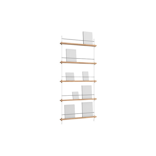 Magazine Shelving &ndash; MS.180.1, oak/white, MOEBE