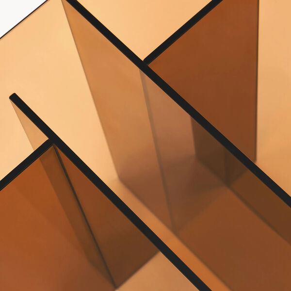 Anouk glassidebord, brun gennemsigtig, Westwing Collection