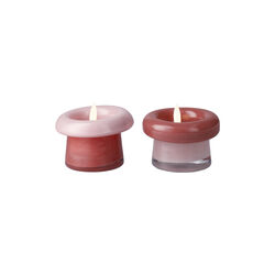 Soma Fyrfadsstager 2 stk., rosa/terracotta, Holmegaard