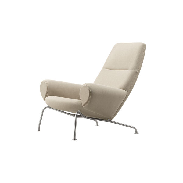 Wegner Queen Chair |  Warm Grey| L&aelig;nestol + Ottoman, Fredericia Furniture