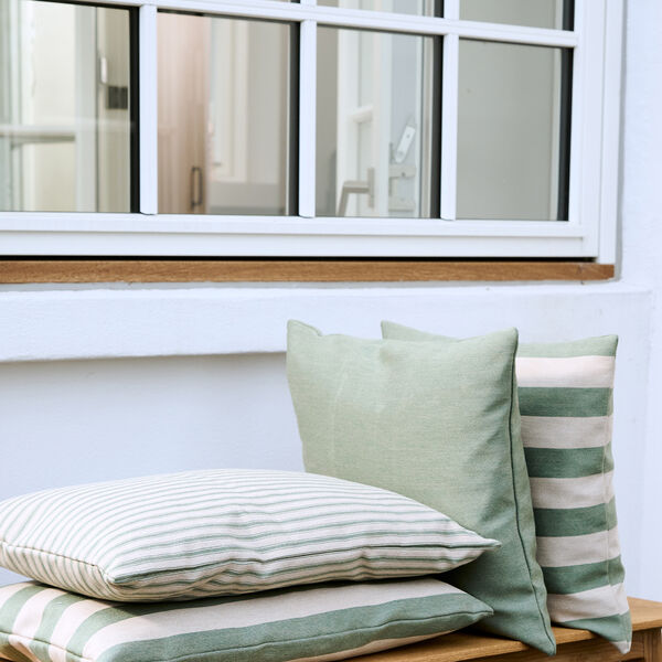 Outdoor Stripe pude, green, Compliments