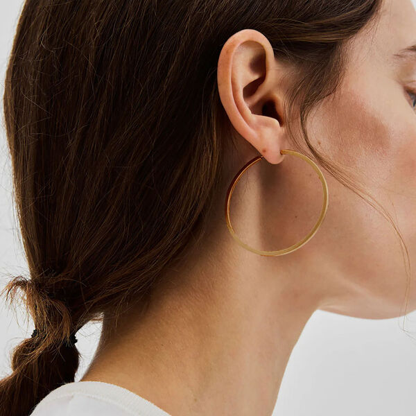 Circle&nbsp;Line&nbsp;Hoops large, forgyldt, Pernille Corydon Jewellery